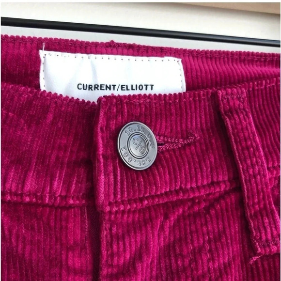 New Current/Elliott Magenta Stiletto Corduroy pant wild aster
high waisted - Picture 6 of 11